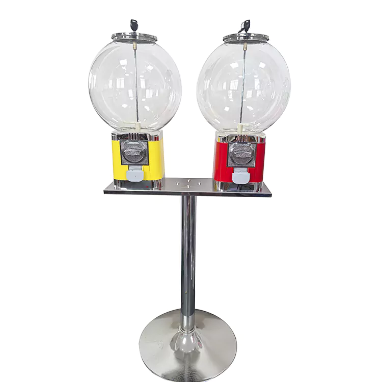 Dubbelhuvud vertikal Gashapon-maskin